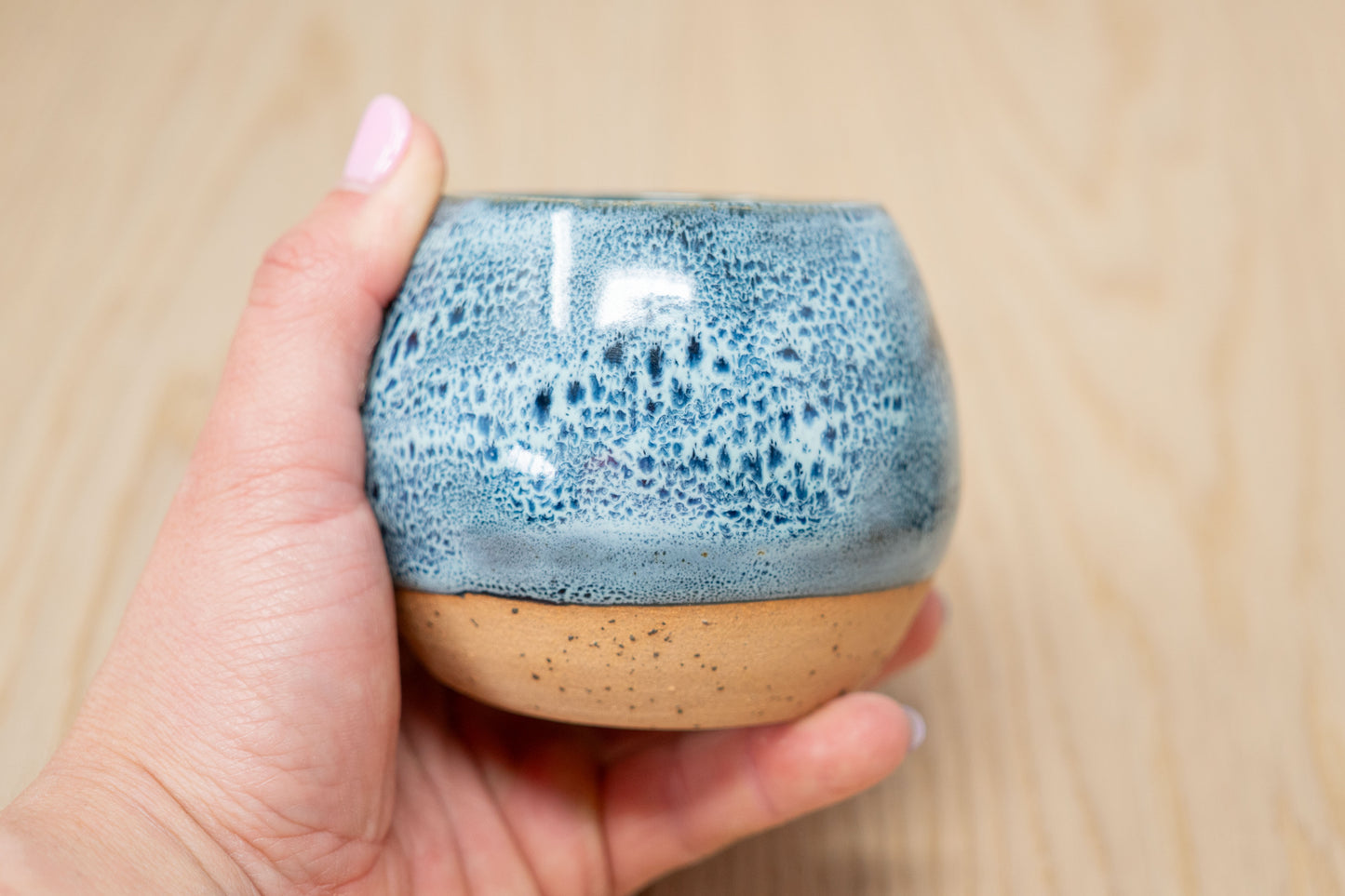 Blue mottled tumbler