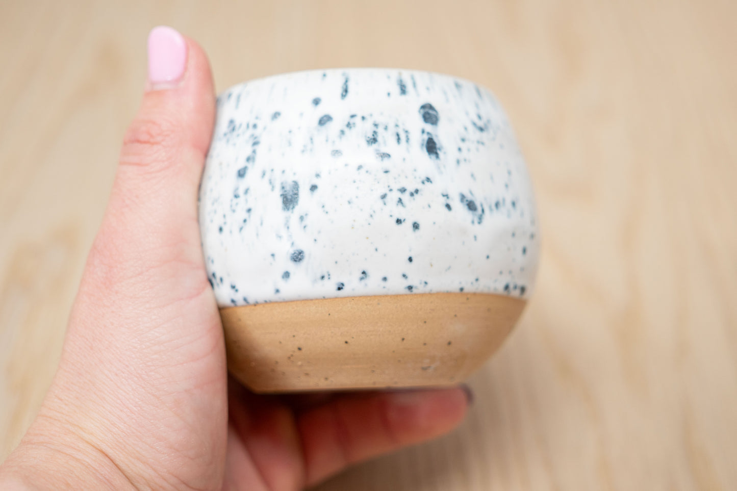 White speckled mug