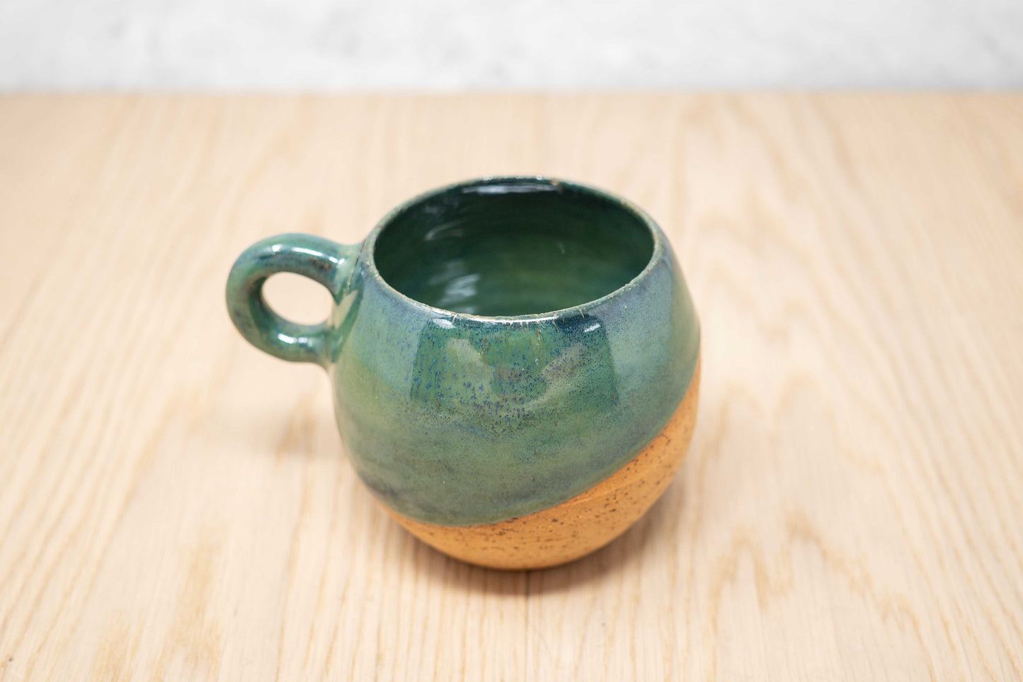 Green and blue mug