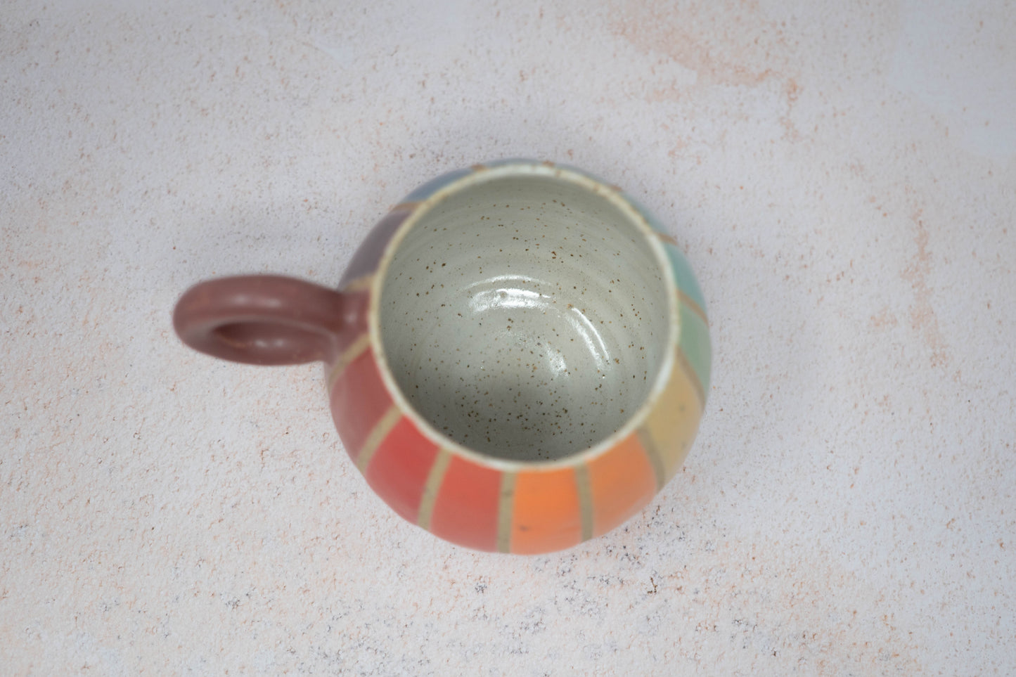 Striped mug 2 - Purple handle