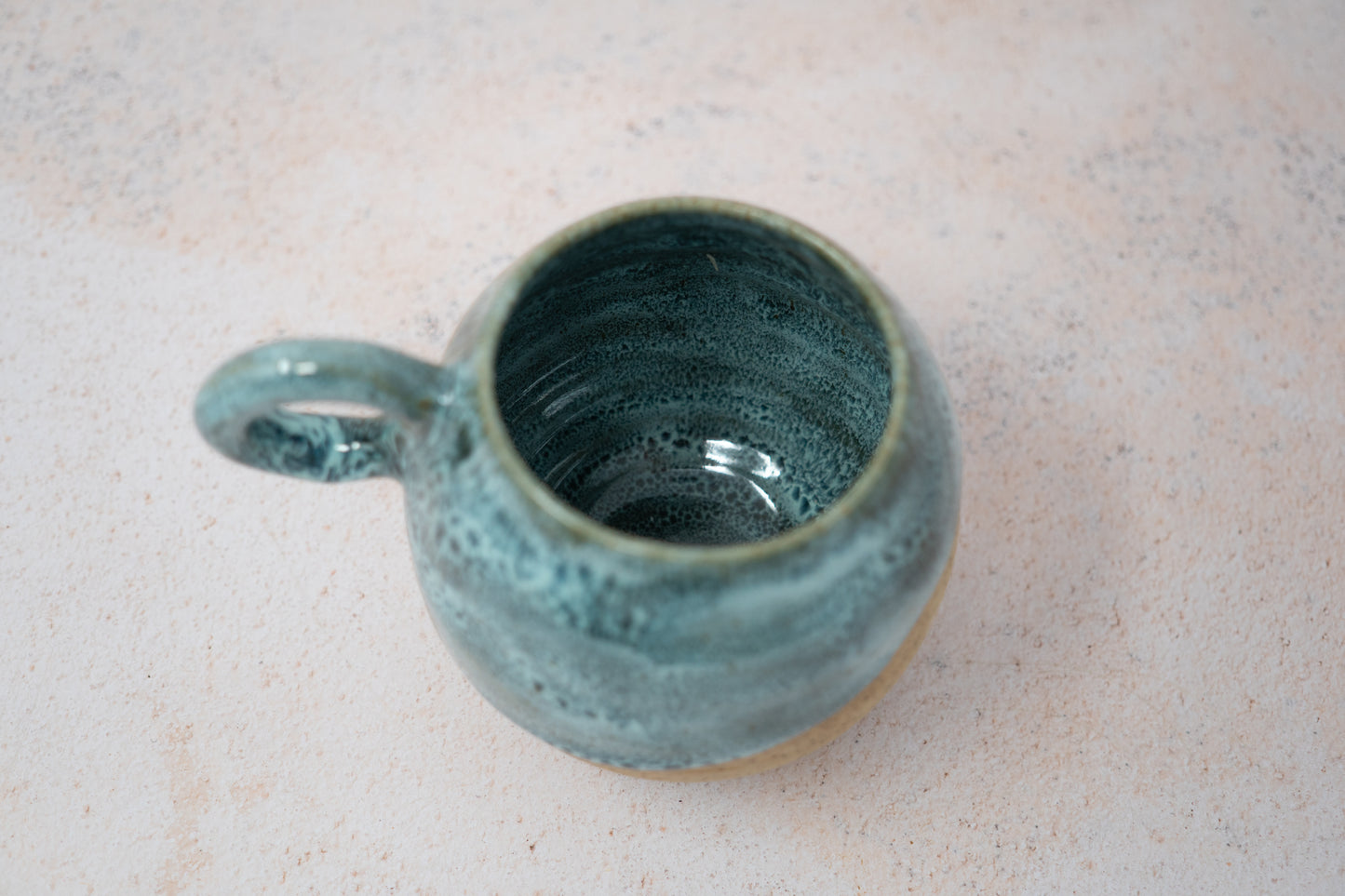 Green spotty mug