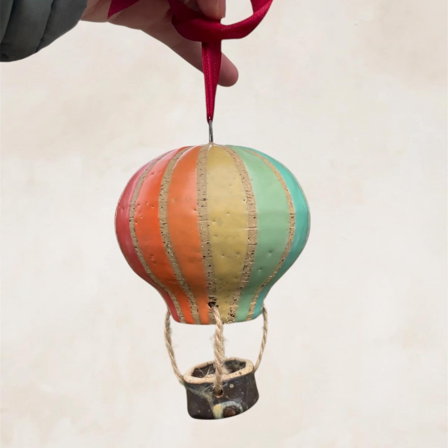 Multicoloured hot air balloon