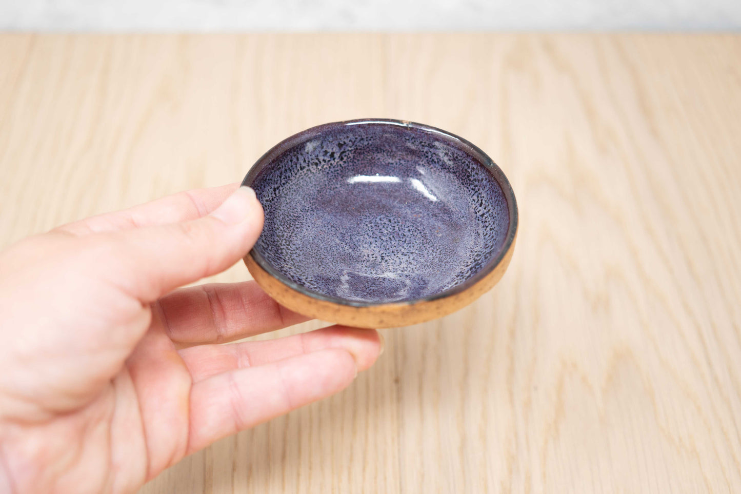 Purple trinket dish