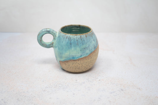 Turquoise green mug - chocolate speckle