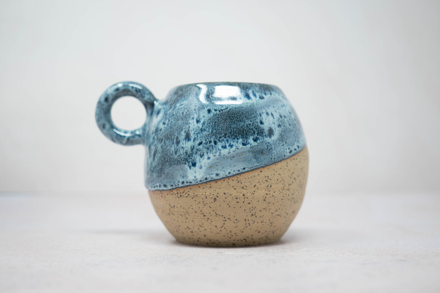 Blue and white spots