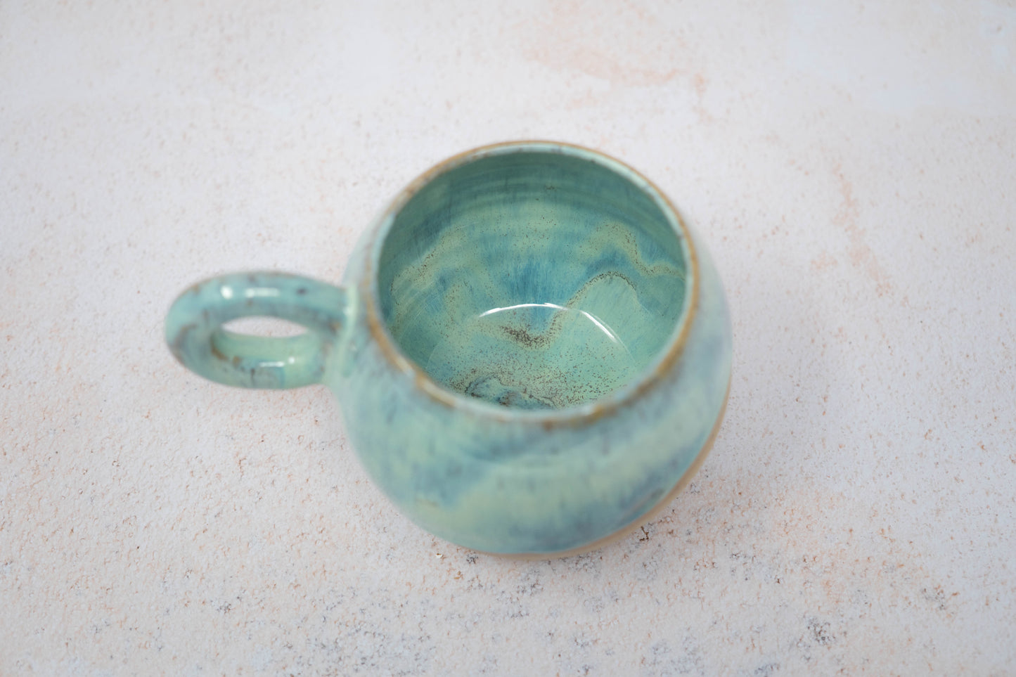 Turquoise green mug - light speckle