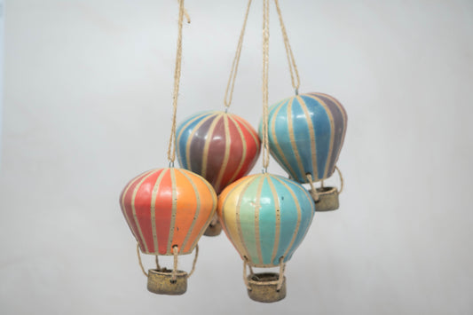 Multicoloured hot air balloon