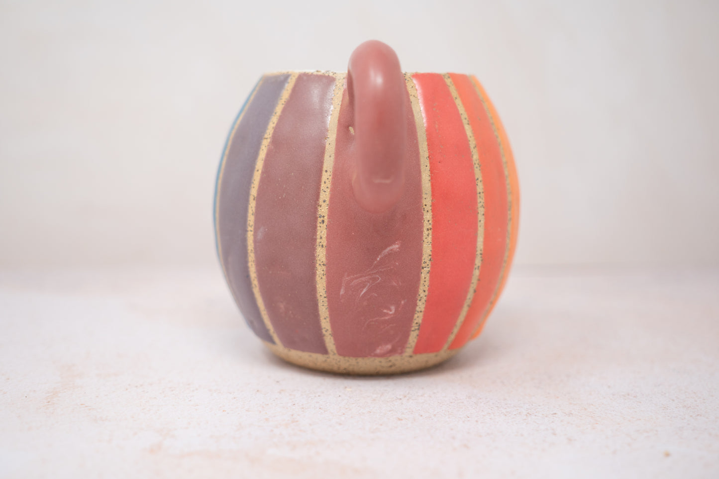 Striped mug 2 - Purple handle