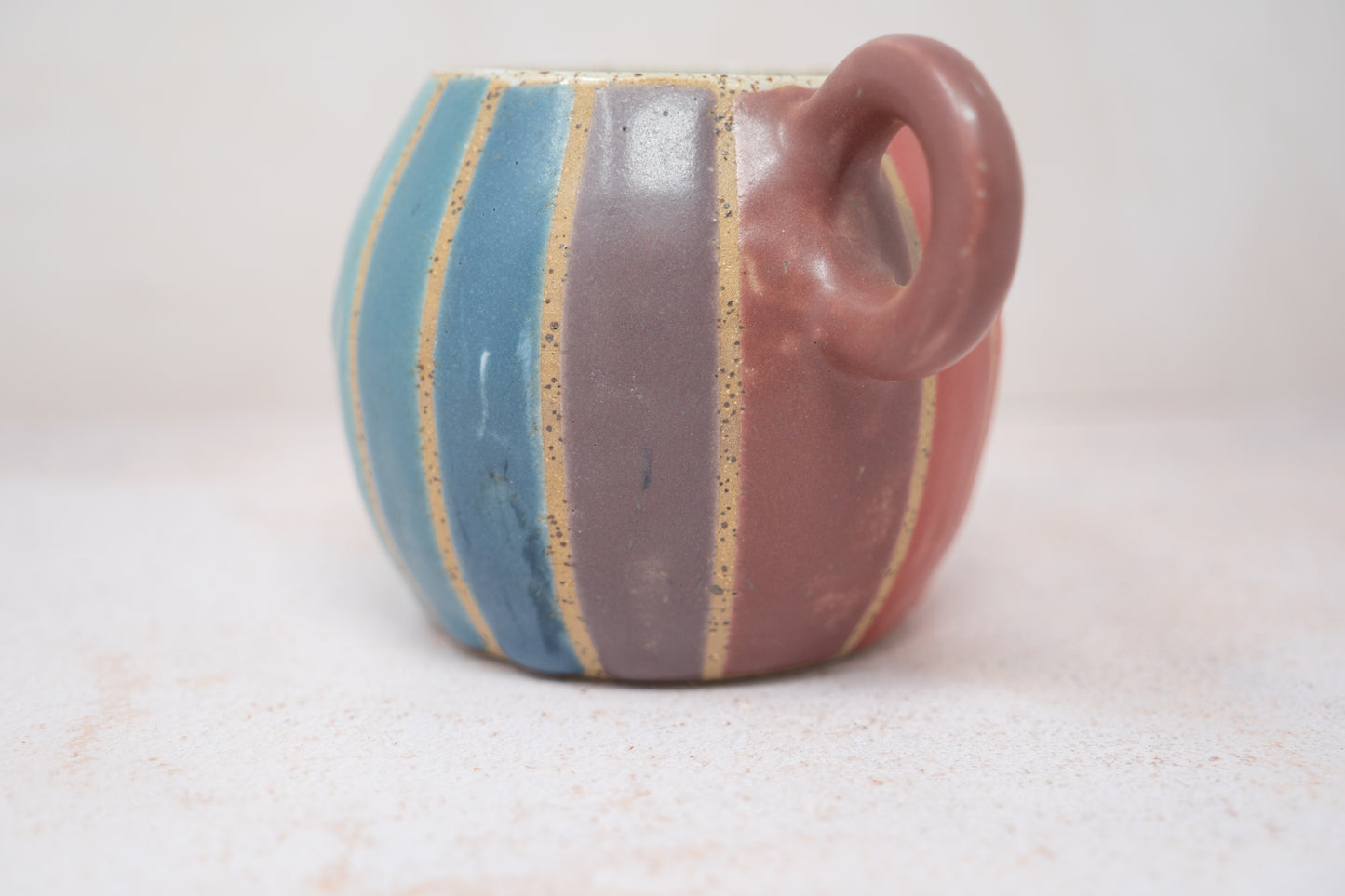 Striped mug 1 - purple handle