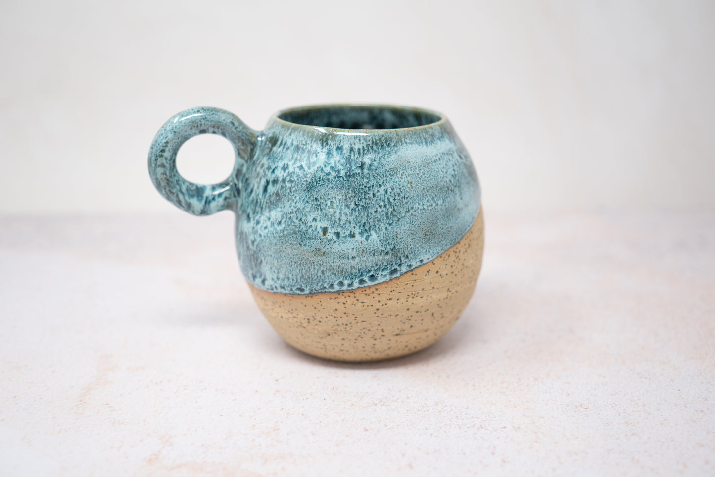 Green spotty mug