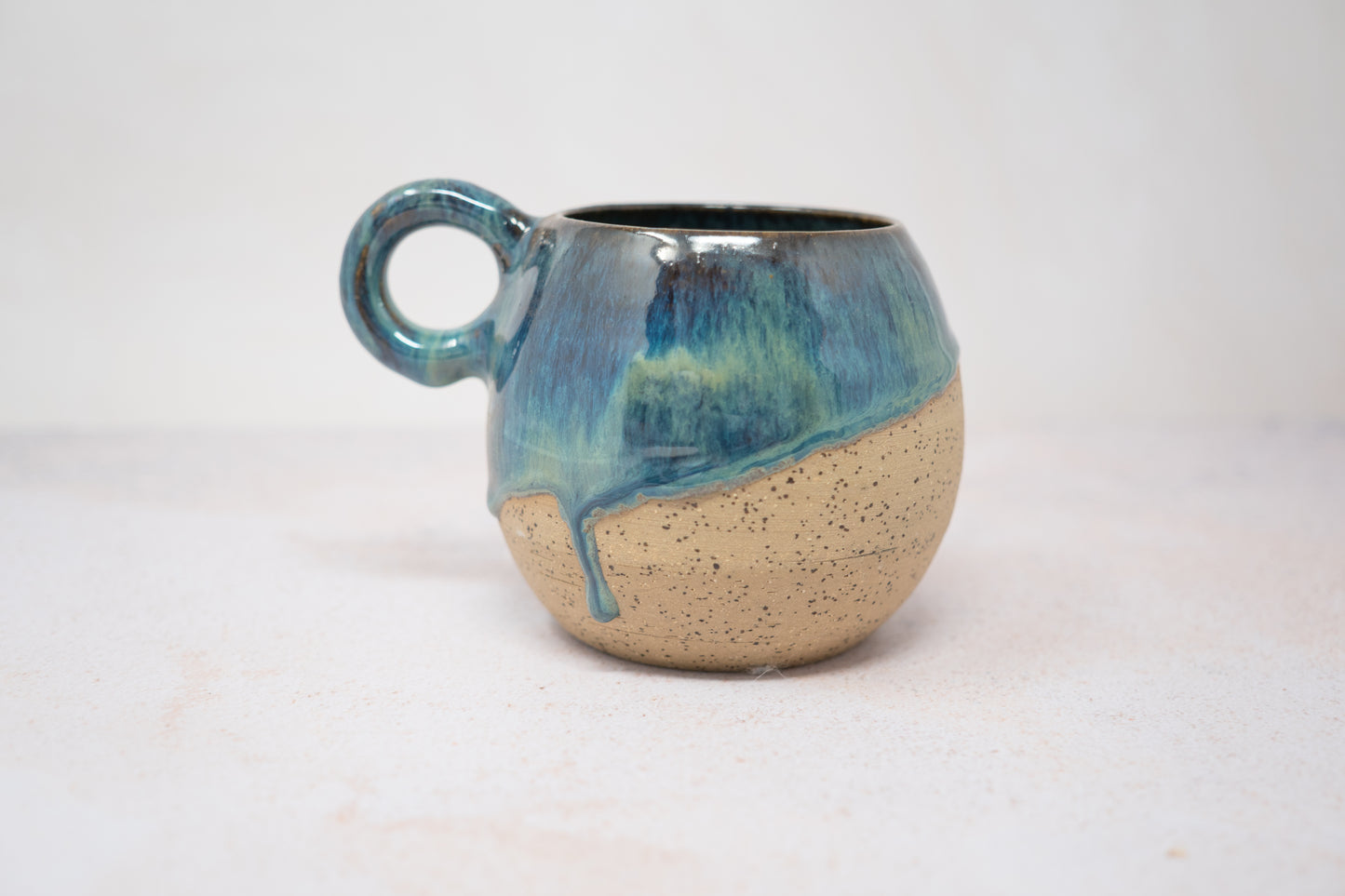 Blue and green mug