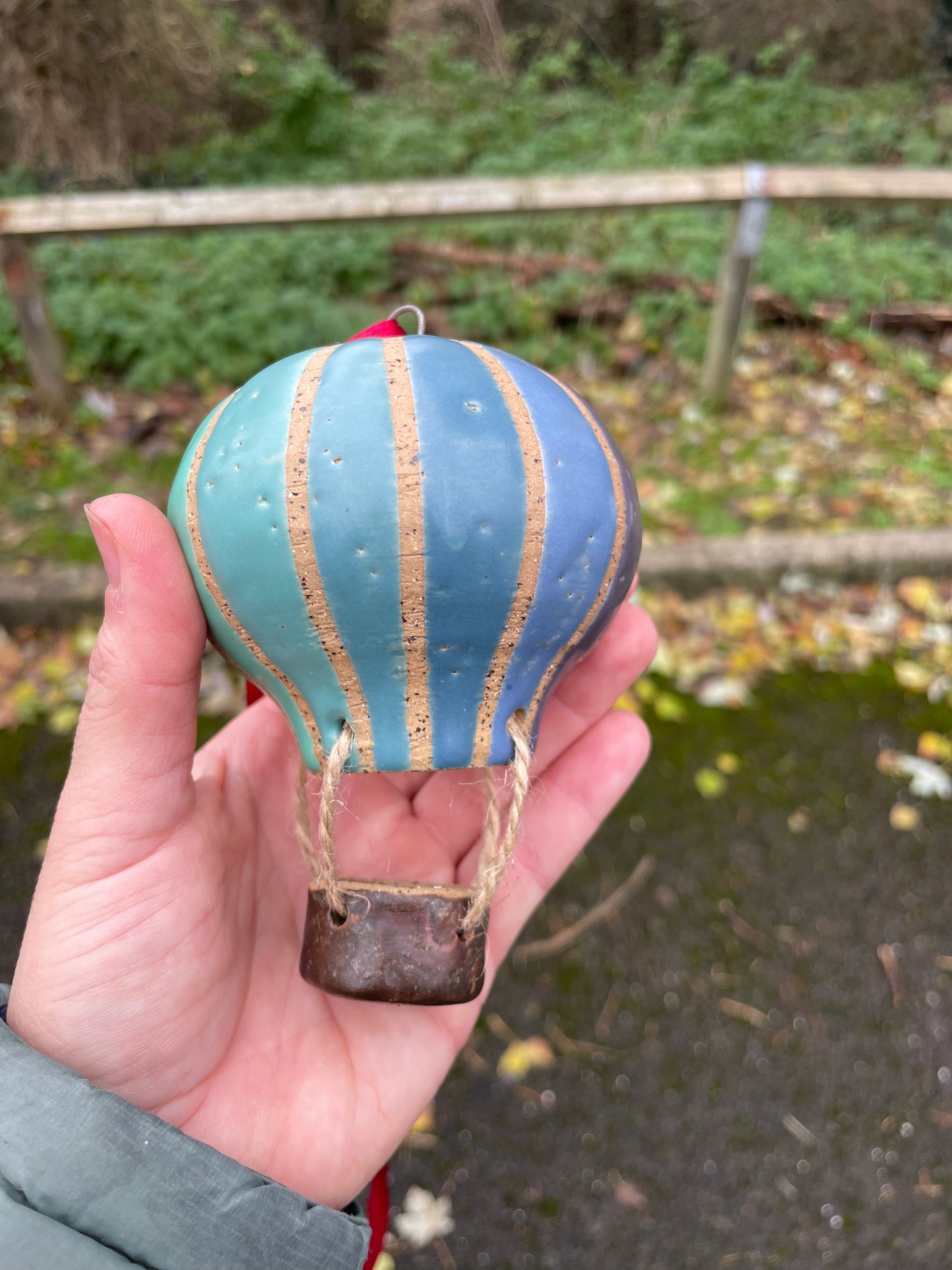 Multicoloured hot air balloon