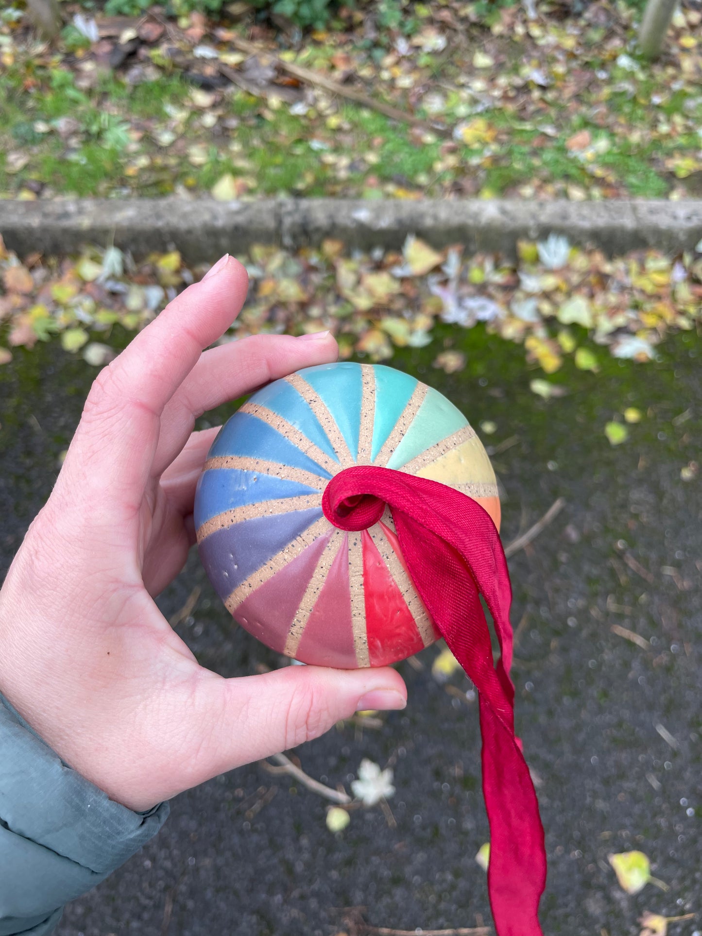 Multicoloured hot air balloon