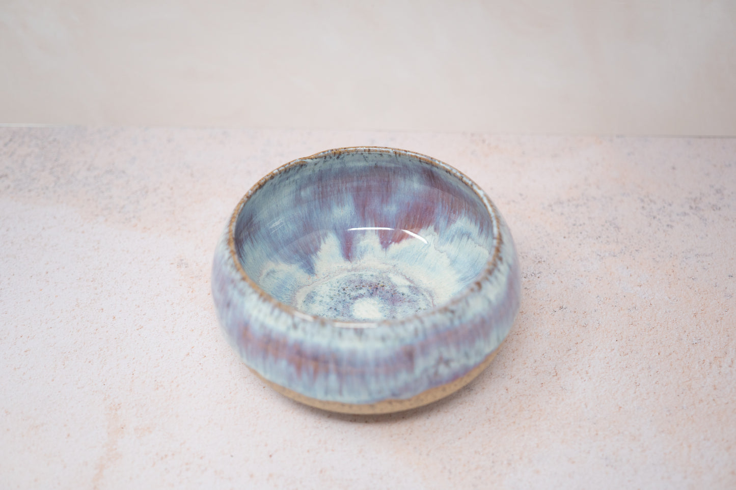 White pink bowl